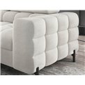 Corner sofa Elferucce L, sleeping function, Amore 01, bouclé, white, H93x200x276cm