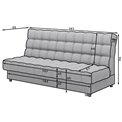 Sofa bed Elclareta, sleeping function, Poco 04,, grey, H96x95x197cm