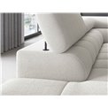 Corner sofa Elferucce L, sleeping function, Amore 01, bouclé, white, H93x200x276cm
