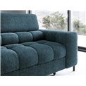 Corner sofa Elferucce L, sleeping function, Amore 40, bouclé, dark blue, H93x200x276cm
