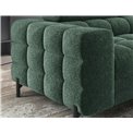 Corner sofa Elferucce R, sleeping function, Amore 35, bouclé, dark green, H93x200x276cm