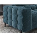 Corner sofa Elferucce R, sleeping function, Amore 40, bouclé, dark blue, H93x200x276cm
