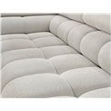 Corner sofa Elferucce L, sleeping function, Amore 01, bouclé, white, H93x200x276cm