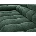 Corner sofa Elferucce L, sleeping function, Amore 35, bouclé, dark green, H93x200x276cm