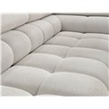 Corner sofa Elferucce R, sleeping function, Amore 01, bouclé, white, H93x200x276cm