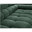 Corner sofa Elferucce R, sleeping function, Amore 35, bouclé, dark green, H93x200x276cm
