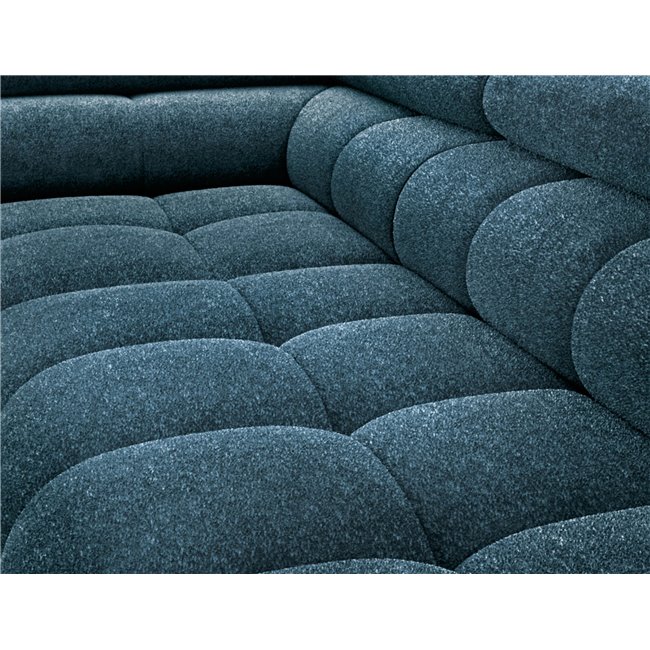 Corner sofa Elferucce R, sleeping function, Amore 40, bouclé, dark blue, H93x200x276cm