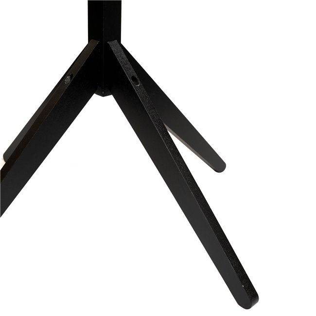 Coat stand, black, wood/MDF, H178x45x45cm