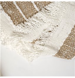 Plaid fringed, brown, 120X150cm