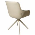 Dining chair Settle 90/24, return swivel, light brown/cream color, H85x63x58cm, seat H51cm