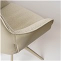 Dining chair Settle 90/24, return swivel, light brown/cream color, H85x63x58cm, seat H51cm