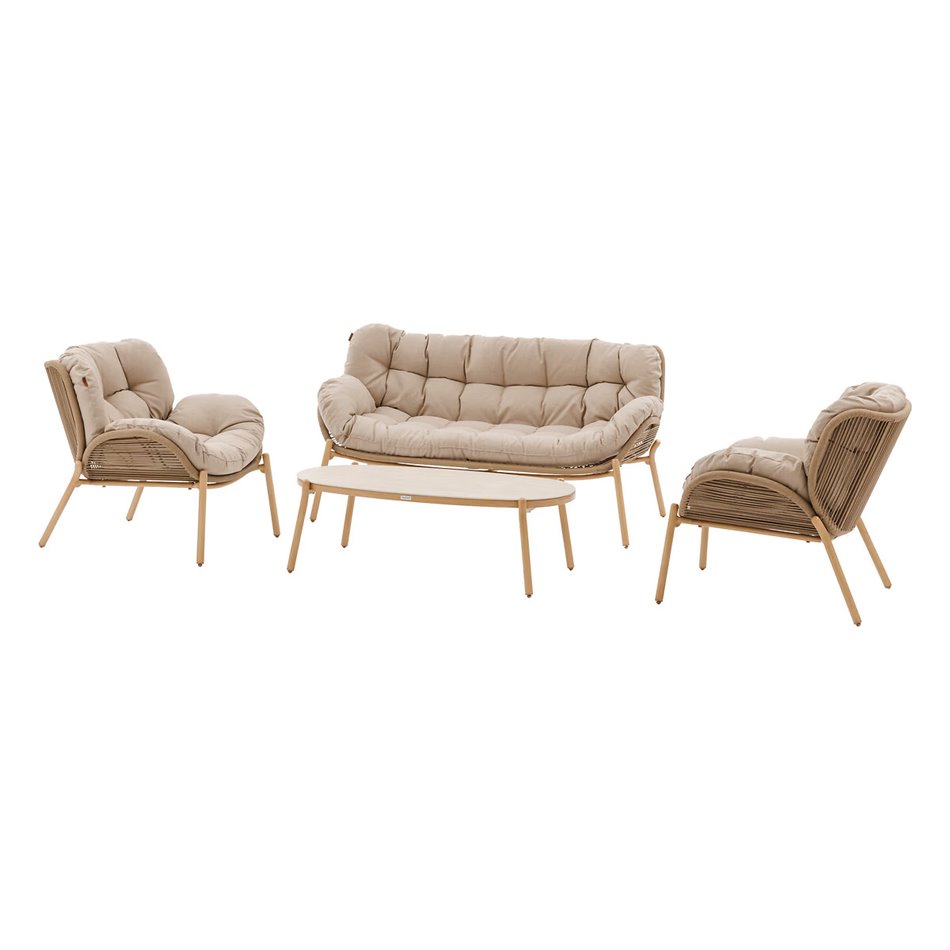 Furniture set Meloane, beige, H81x294x166cm