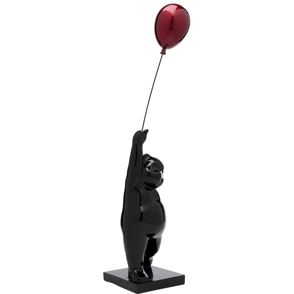 Декоративная фигурка Balloon Bear, черный/красный, H74x16x16cm
