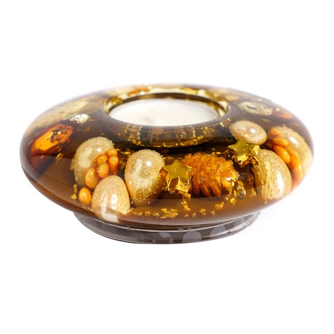 Tealight candle holder Ufo Mini, glass, H4cm, D11cm