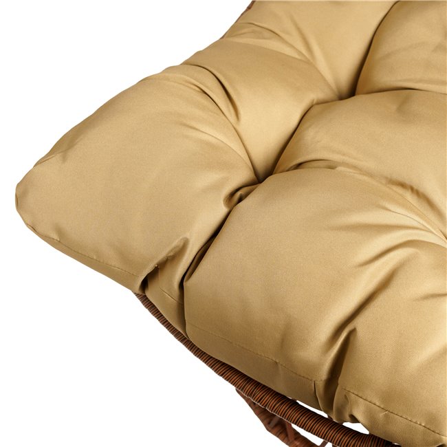 Leisure chair Gallo gold, gold/coffee color, H90x78x78cm