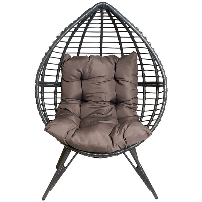 Leisure chair Gassino, dark brown/dark gray, H148x96x70cm