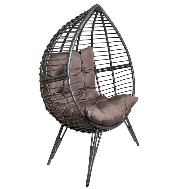 Leisure chair Gassino, dark brown/dark gray, H148x96x70cm