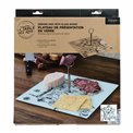 Cheese serving dish MAP OF FRANCE, glass, H18x30x30cm 