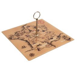 Cheese serving dish MAP OF FRANCE, glass, H18x30x30cm