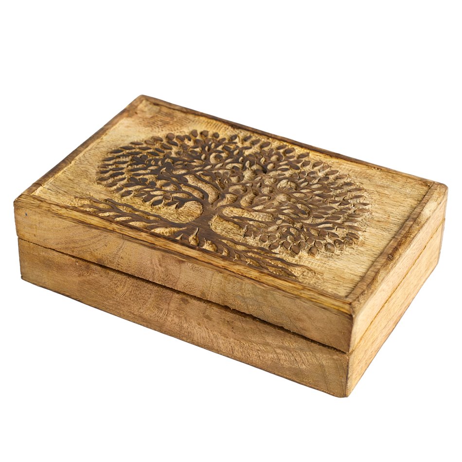 Wood box TREE M, H6x21x14cm