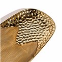 Serving platter, brown/bronze color, ceramics, 18x34cm H3cm