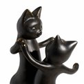 Deco figurine Cat, black, H31x16x18cm