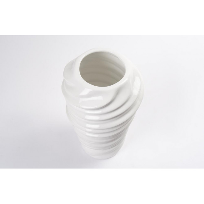 Vase Fariza, glazed white, 14.5x24cm