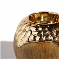 Candle holderr Ball, brown/bronze color, ceramic, H10cm, D11 cm