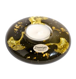 Tealight candle holder Ufo Mini Ginko, glass, H4cm, D11cm