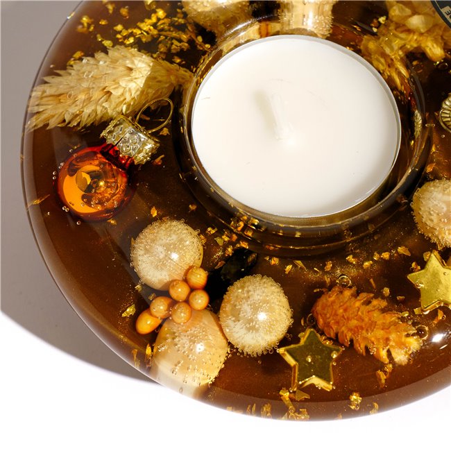 Tealight candle holder Ufo Mini, glass, H4cm, D11cm