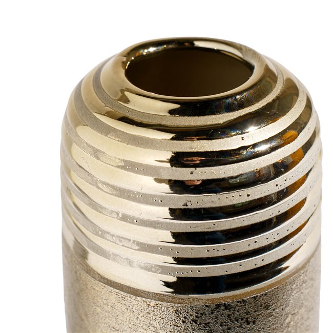 Vase, gold color, ceramics, H25cm, D10cm