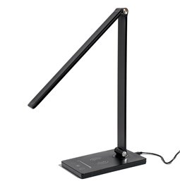 Table lamp Mogo, black, H40x12x19cm, LED 5W, 3000K, 275lm, with phone charging function