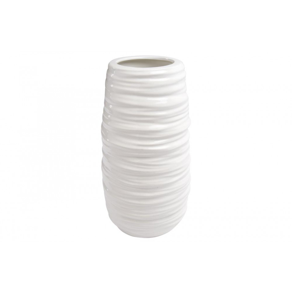 Vase Felina, glazed white, 15x28.5cm