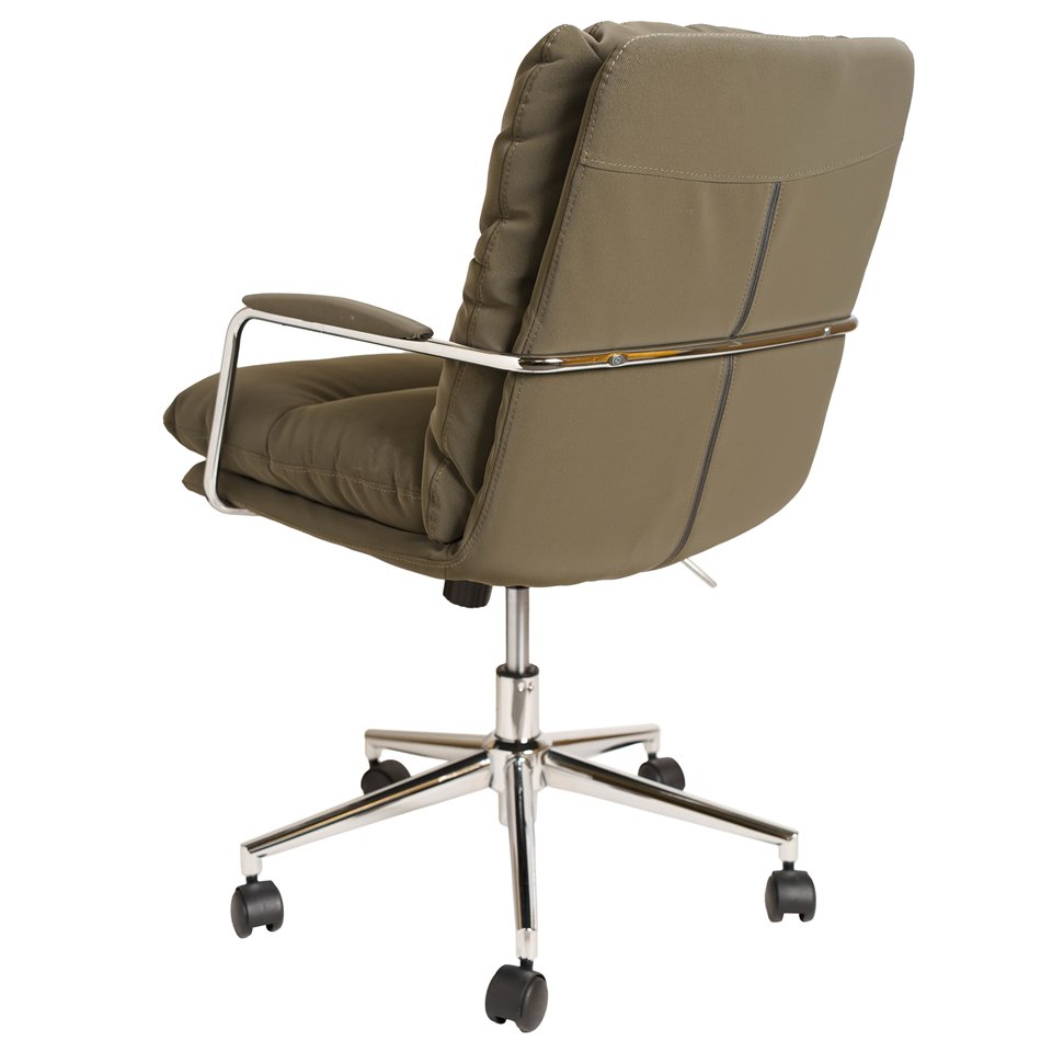 Office chair Zalno, greenish-gray, H85.5-93x57x72.5cm, seat height 52.60cm