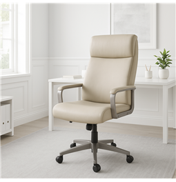 Office chair Zelda, cream/gray, H114.5-124x60.5x76.5cm, seat height 47-57cm