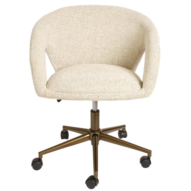 Office chair Zivilino, grey/bronze, H70-79.5x62.5x59.5cm, seat height 44-54cm