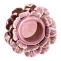 Candle holder Flower Pink, stoneware, H9x16x16cm