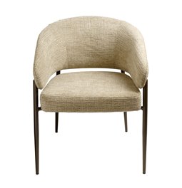 Dining chair Otava, 7 cream/coffee color, H78x50x51cm, seat height 47.5cm