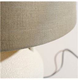 Table lamp Navelli, taupe/cream, H45cm, D30cm, E27 60W(MAX)