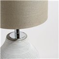 Floor lamp Narros grey, beige/gray, H90cm, D26cm, E27 60W(MAX)