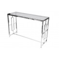 Console table Eder, toned glass/silver, 120x40x78cm