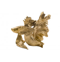 Decorative figurine Betta fish, gold colour, 39x19.5x30cm
