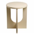 Side table Bloom, ivory, MDF, D40cm H50.5cm