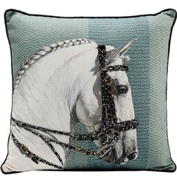 Cushion Show Horse Head, 45x45cm