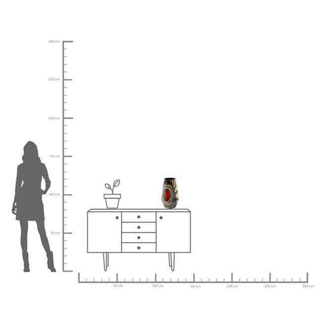 Ваза Fabuloso Stone, алюминий, H40cm, D26cm