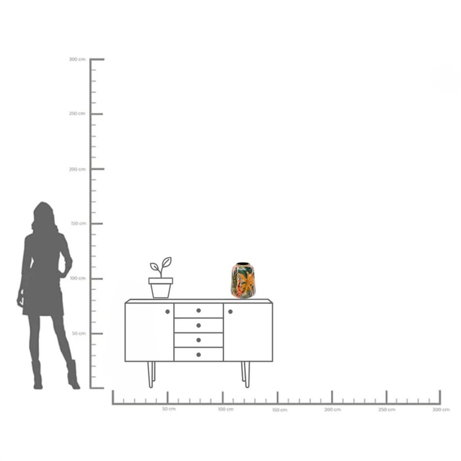 Ваза Jungle, металл, H33cm, D27cm