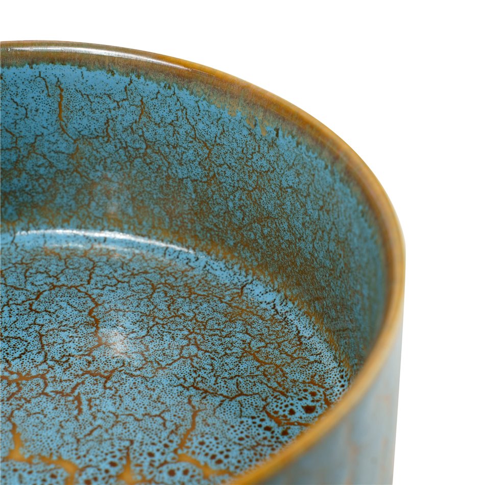 Миска Scratch Blue, коричневый/синий, фарфор, D20.6cm H7.8cm