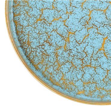Diner plate Scratch Blue, brown/blue, porcelain, D26.5cm  H2.6cm