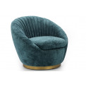 Swivel armchair Hanna, green, 86x82x73cm, seat height 46cm