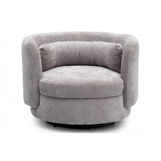 Swivel armchair Hilda, grey, 87x82x64cm, seat height 40cm